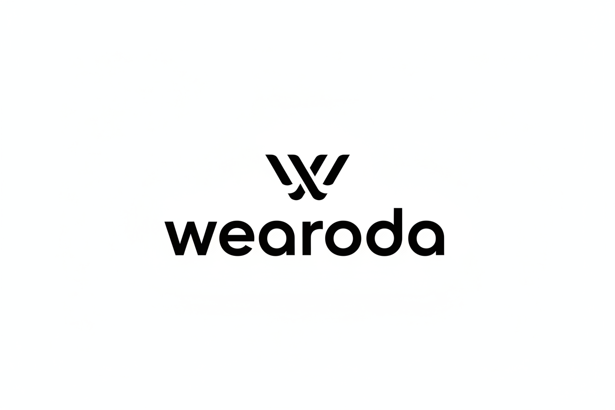 make a black and white image with this brand name wearoda